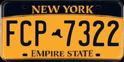 NY license plate FCP7322