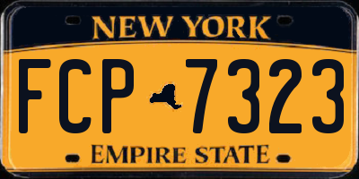 NY license plate FCP7323