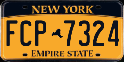 NY license plate FCP7324