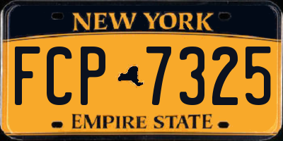NY license plate FCP7325
