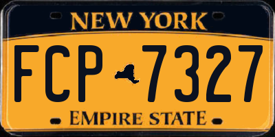 NY license plate FCP7327