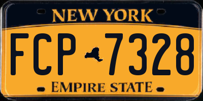 NY license plate FCP7328