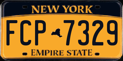 NY license plate FCP7329