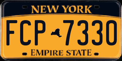 NY license plate FCP7330