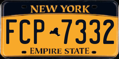 NY license plate FCP7332