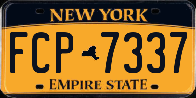 NY license plate FCP7337