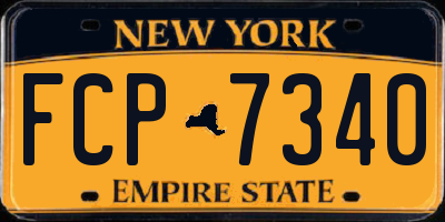 NY license plate FCP7340