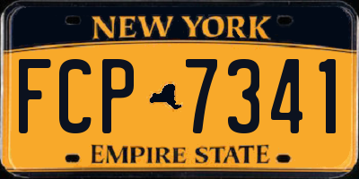 NY license plate FCP7341