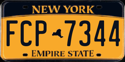 NY license plate FCP7344