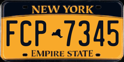 NY license plate FCP7345