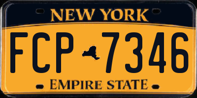 NY license plate FCP7346
