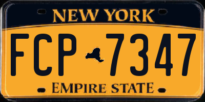 NY license plate FCP7347