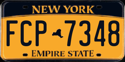 NY license plate FCP7348