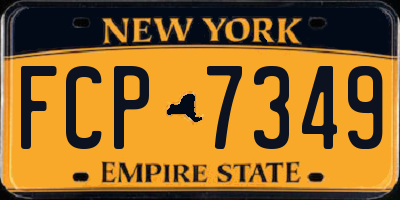 NY license plate FCP7349