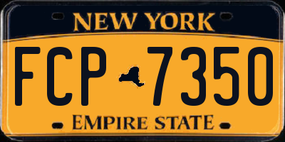 NY license plate FCP7350