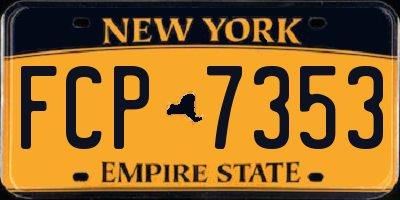 NY license plate FCP7353