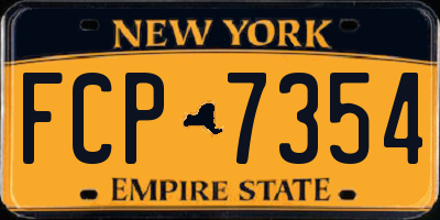 NY license plate FCP7354