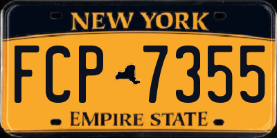 NY license plate FCP7355