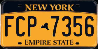 NY license plate FCP7356