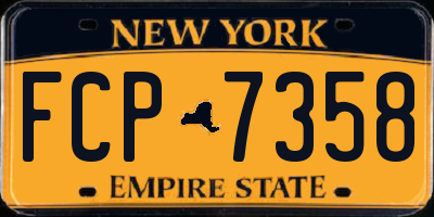 NY license plate FCP7358