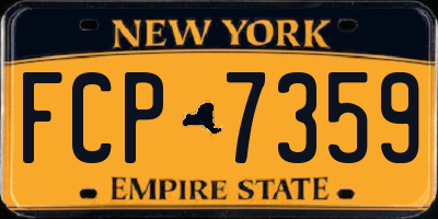 NY license plate FCP7359