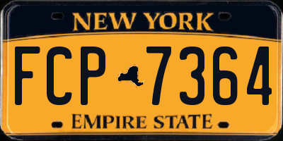 NY license plate FCP7364