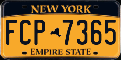 NY license plate FCP7365