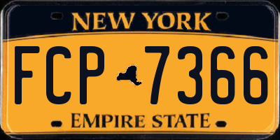 NY license plate FCP7366