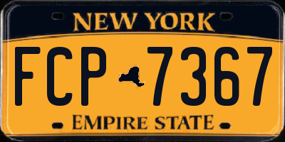 NY license plate FCP7367