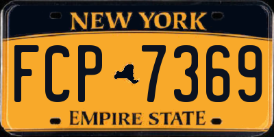 NY license plate FCP7369