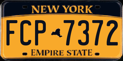 NY license plate FCP7372
