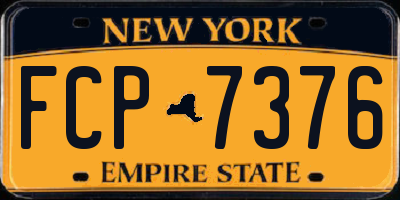 NY license plate FCP7376