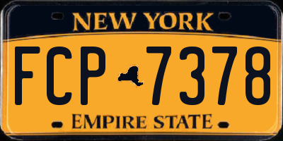 NY license plate FCP7378
