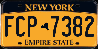 NY license plate FCP7382