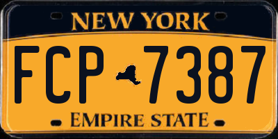 NY license plate FCP7387
