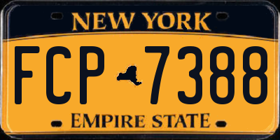 NY license plate FCP7388