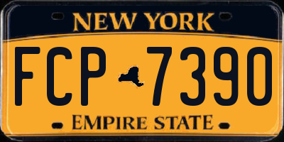 NY license plate FCP7390
