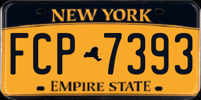 NY license plate FCP7393
