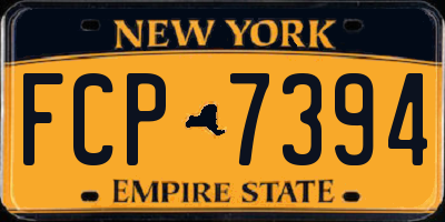NY license plate FCP7394