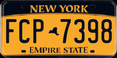 NY license plate FCP7398