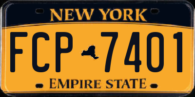 NY license plate FCP7401