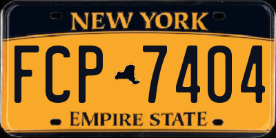 NY license plate FCP7404