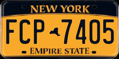 NY license plate FCP7405