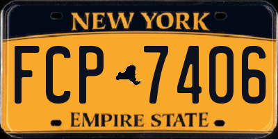 NY license plate FCP7406