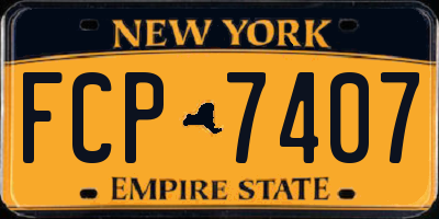 NY license plate FCP7407