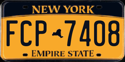 NY license plate FCP7408
