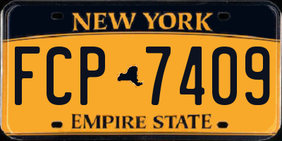 NY license plate FCP7409