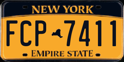 NY license plate FCP7411