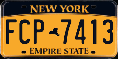 NY license plate FCP7413
