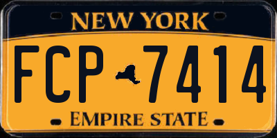 NY license plate FCP7414